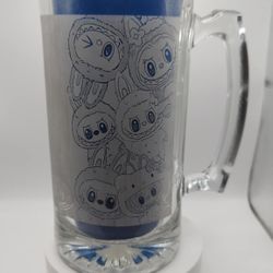 Laser Engraved Labubu Glass MUG 26oz 