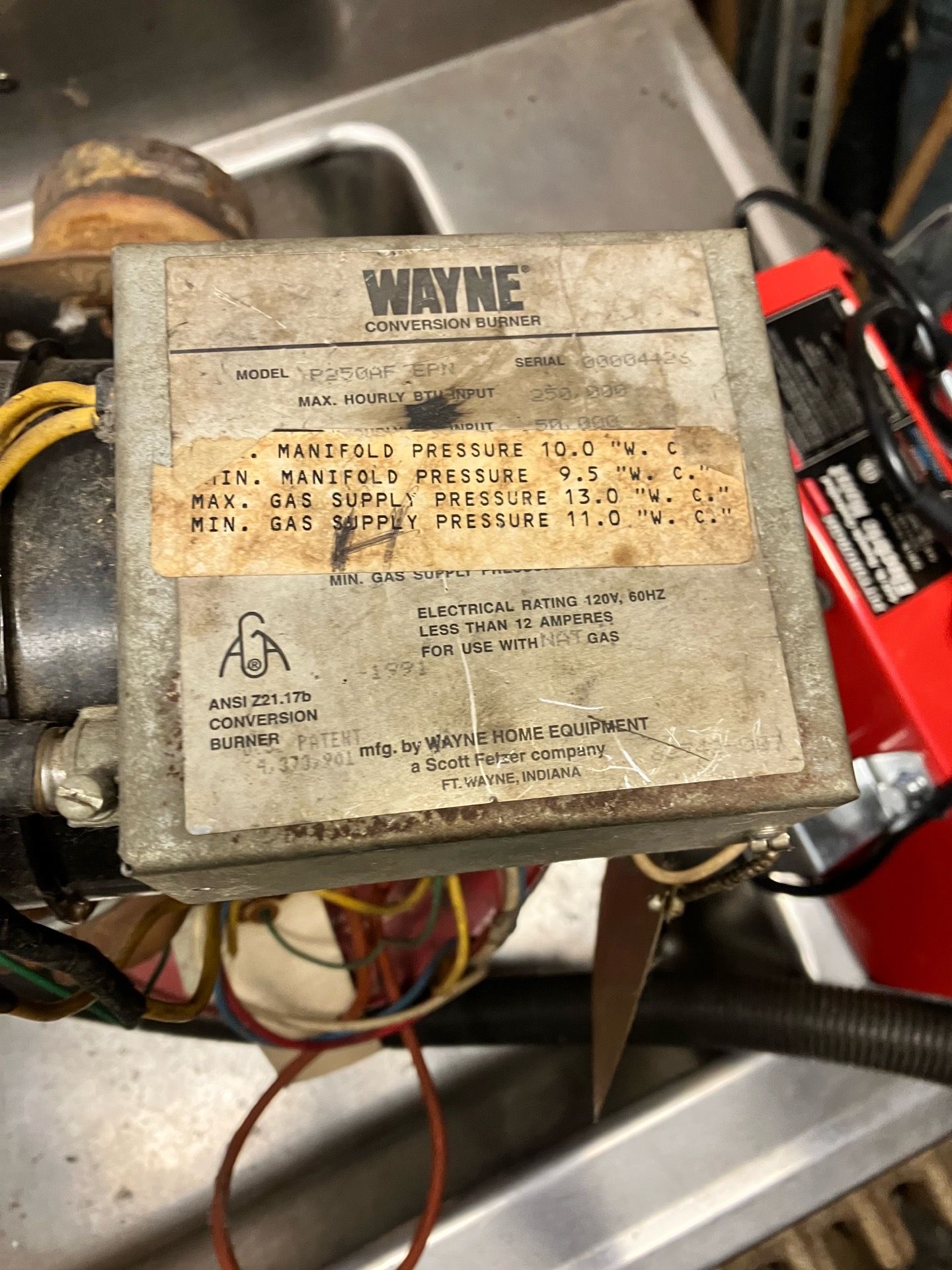 Propane gas burner