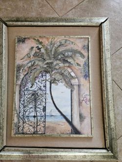 BEAUTIFUL LARGE FRAMED PAINTING  31W  x  37L