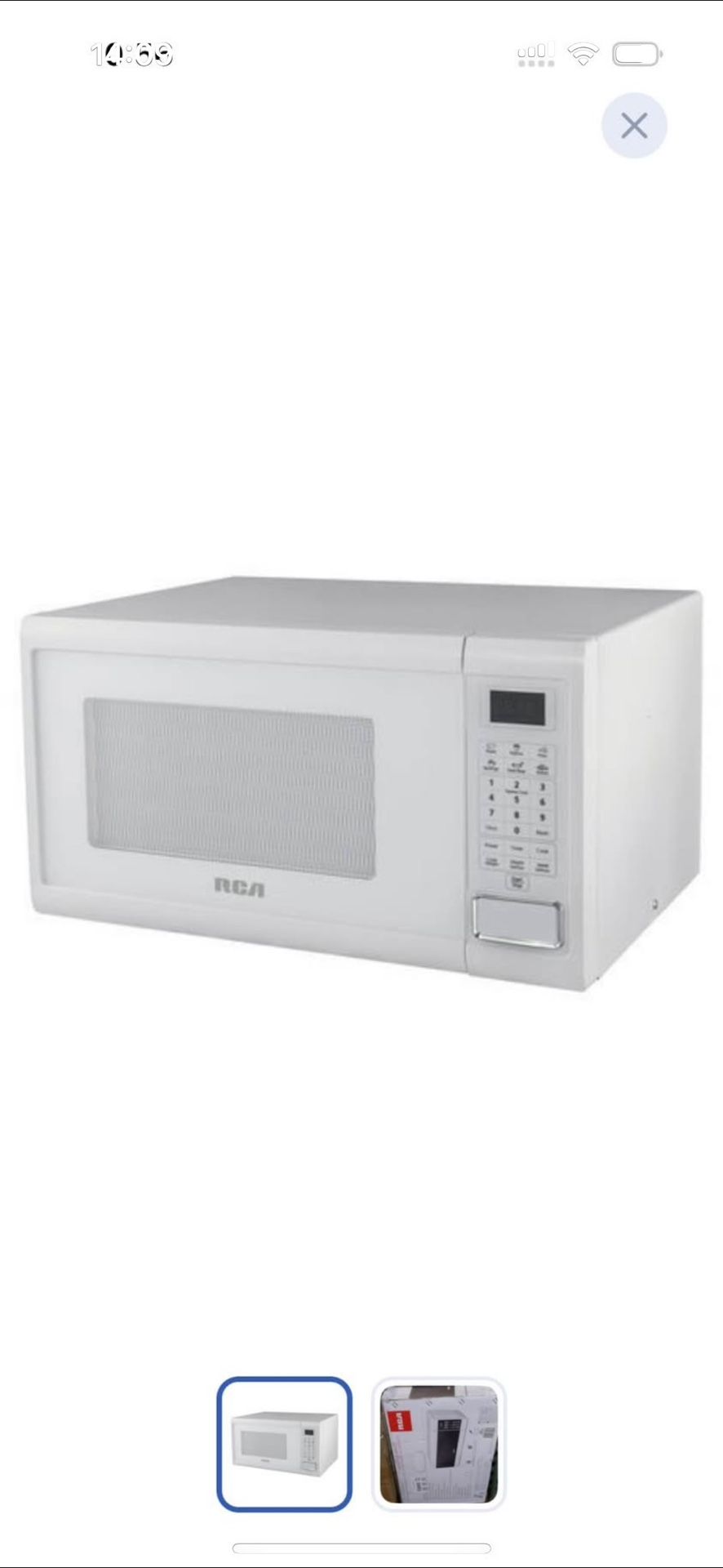 RCA RMW1129-WHITE 1,000-Watt 1.1-Cubic-Foot Countertop Microwave