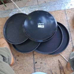 Serving Tray Black Rubber Lined 