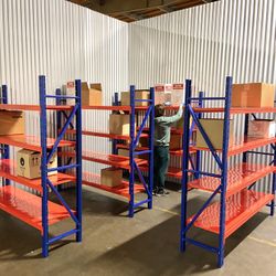 Warehouse Garage 79x20x79 inch Rack Metal Adjustable Shelving Archive Shelf