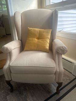 Reclining Wingback armchair with cushion