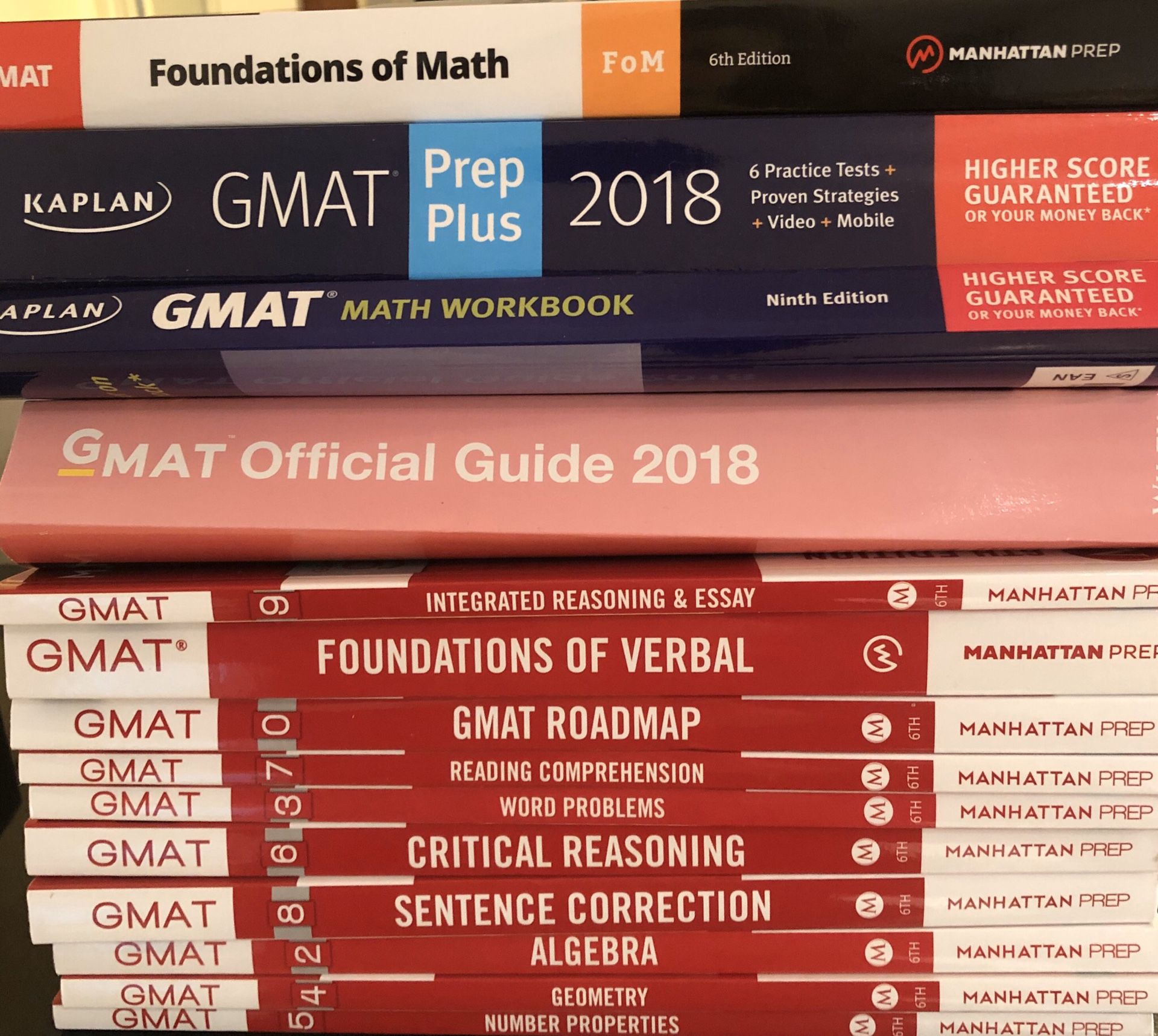 Manhattan & Kaplan GMAT Books + two test simulation booklets