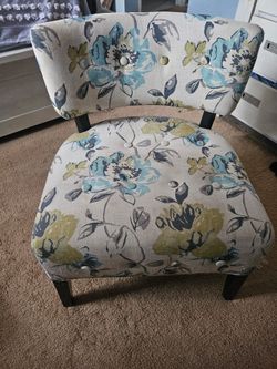 Floral Upholstered Accent Chair