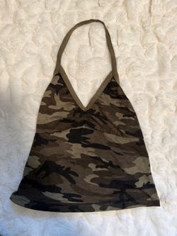 Camo Halter Crop Top