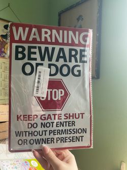 New! Metal Yard Sign (Beware of Dog)