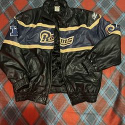 Authentic Reebok St. Louis Rams Leather Jacket (L)