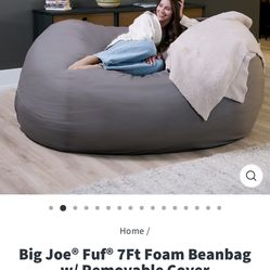 7ft foam bean bag