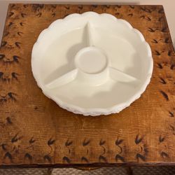 Antique Candy Dish - Milk Glass