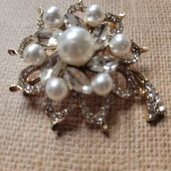Broche Con Perlas 