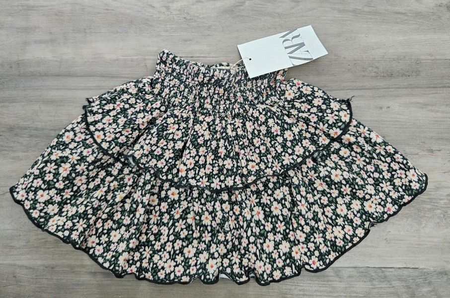 Zara Ruffled Print Skirt Size 2/3 Years ( Brand New)