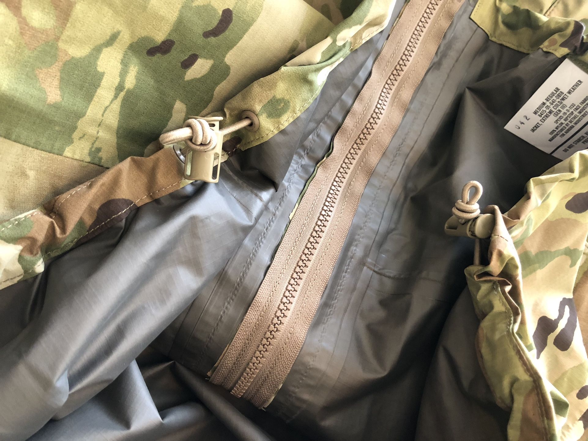 New USGI Multicam OCP Jacket Extreme Cold/Wet Weather GenIII Size