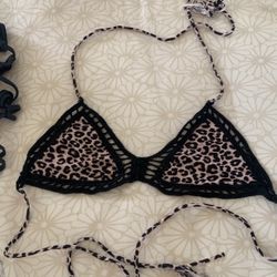 Acacia Leopard Bikini Top