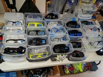 Scuba and snorkel masks and snorkels