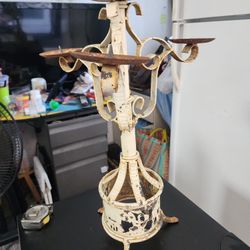 antique metal candle holder