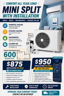 Mini Split con Instalación Incluida – ¡Solo $875!
