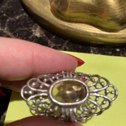 Sterling silver citrine ring