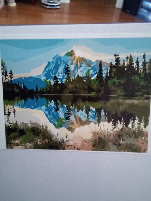 DIY Paint By Numbers Mountain Lake In The Alps Paint Set