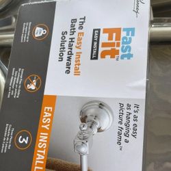 Three piece bathroom set towel bar toilet paper holder and towel ring