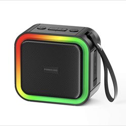 Portable Bluetooth Shower Speaker with HD Stereo/Rich Bass IPX7 Waterproof, Wireless Small Speaker with LED Light for Outdoor/Travel/Pool Beach/Bike,