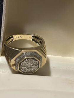 10 K Diamond Ring Real Diamonds Have Bag And Receipt