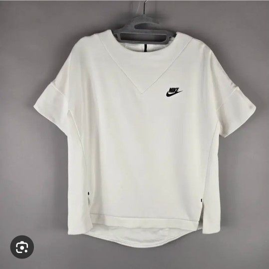 New W Out Tag Women's Nike Short Sleeve Raglan Sweatshirt Sz XL 