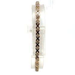 Woman’s Ladies 10k Yellow Gold 7” Inch Diamond .31 CTW X’s and O’s Hugs & Kisses Tennis Bracelet GP3117927