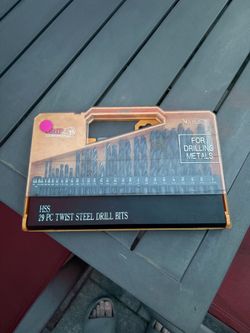 29-piece HSS twist steel drill bit set