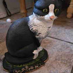 CAT CAST IRON DOOR STOPPER