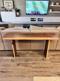 Live Edge - Console Table With Matching End Table