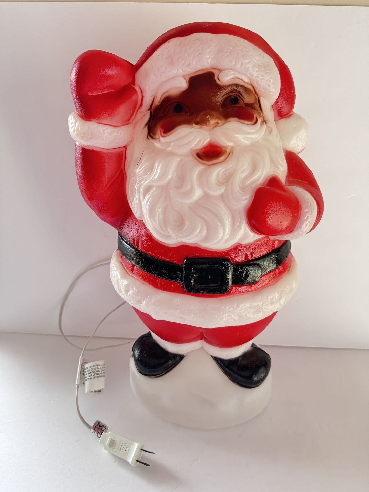 Vintage 1996 Empire Blow Mold 19" African American Black Santa Claus Christmas