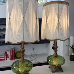 Vintage Green Lamps