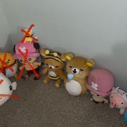 JAPANESE KAWAII PLUSH SALE GUDETAMA POKEMON RILAKKUMA TONY CHOPPER ONE PIECE SQUIRTLE MAMEGOMA