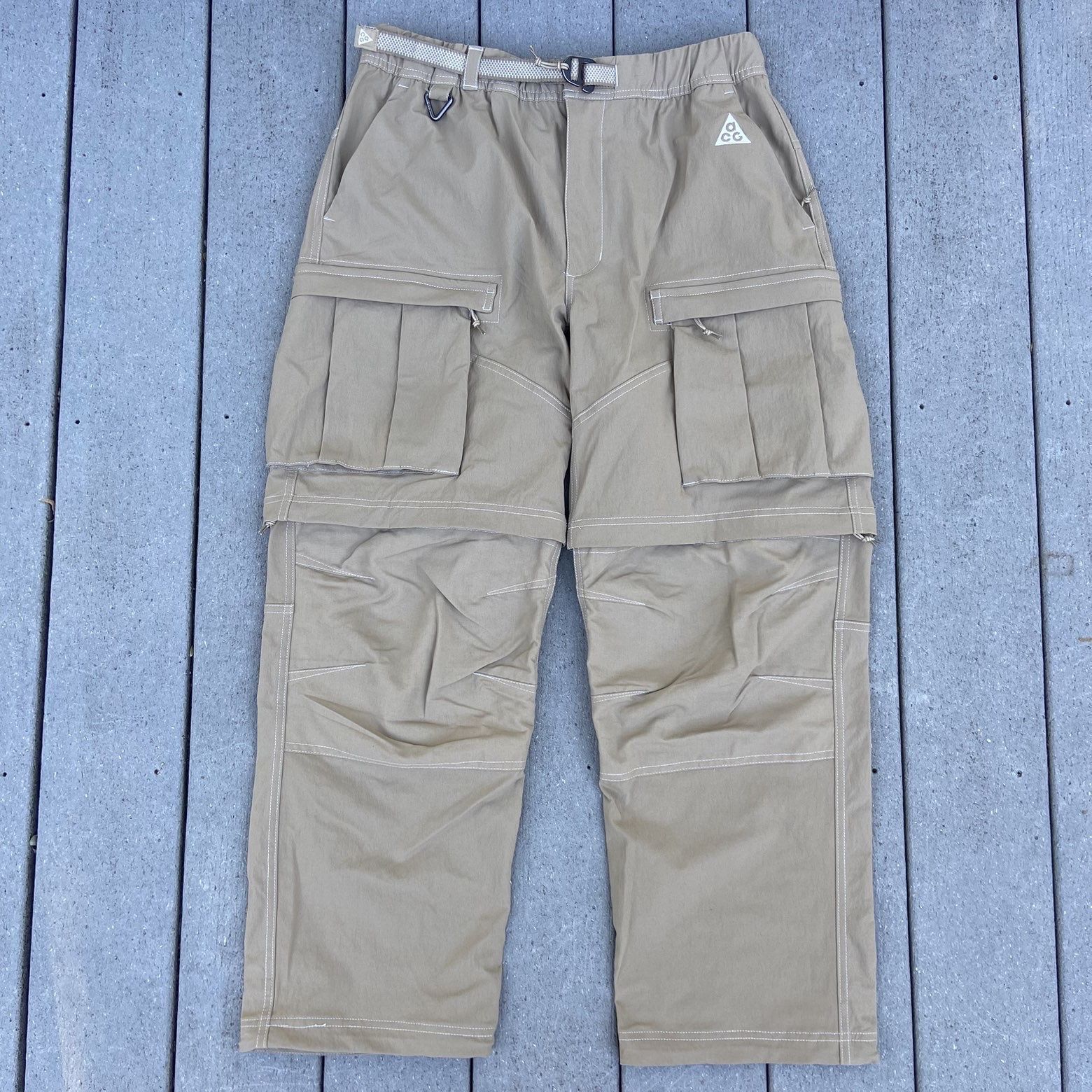 Men's Nike ACG Smith Summit Convertible Cargo Pants Khaki color