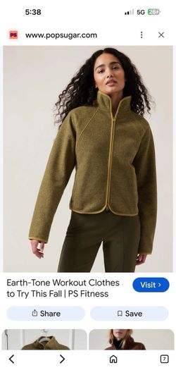 Athleta Stroll Fleece Jacket Size Med