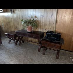 Entryway Table With Two End Tables