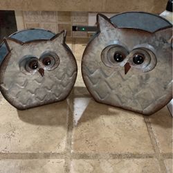 Metal Owl Flower Pots/Planters