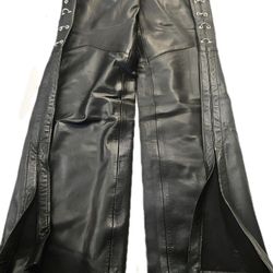 Escada Vintage Couture Kitchen Leather Pants Grommet Detail Mint Condition