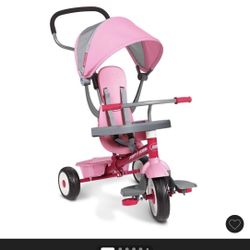 Radio Flyer 4-in-1 Stroll 'N Trike - Pink: Steel Frame, Adjustable Seat
