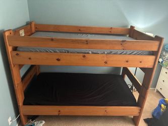 Solid Oak Twin Bunk Bed Frame