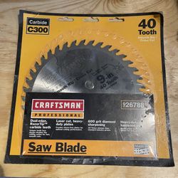 Craftsman Professional 9” Carbide Teeth C300 40 Teeth Saw Blade