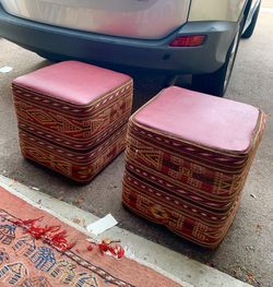 Vintage Kilim Ottoman Seats