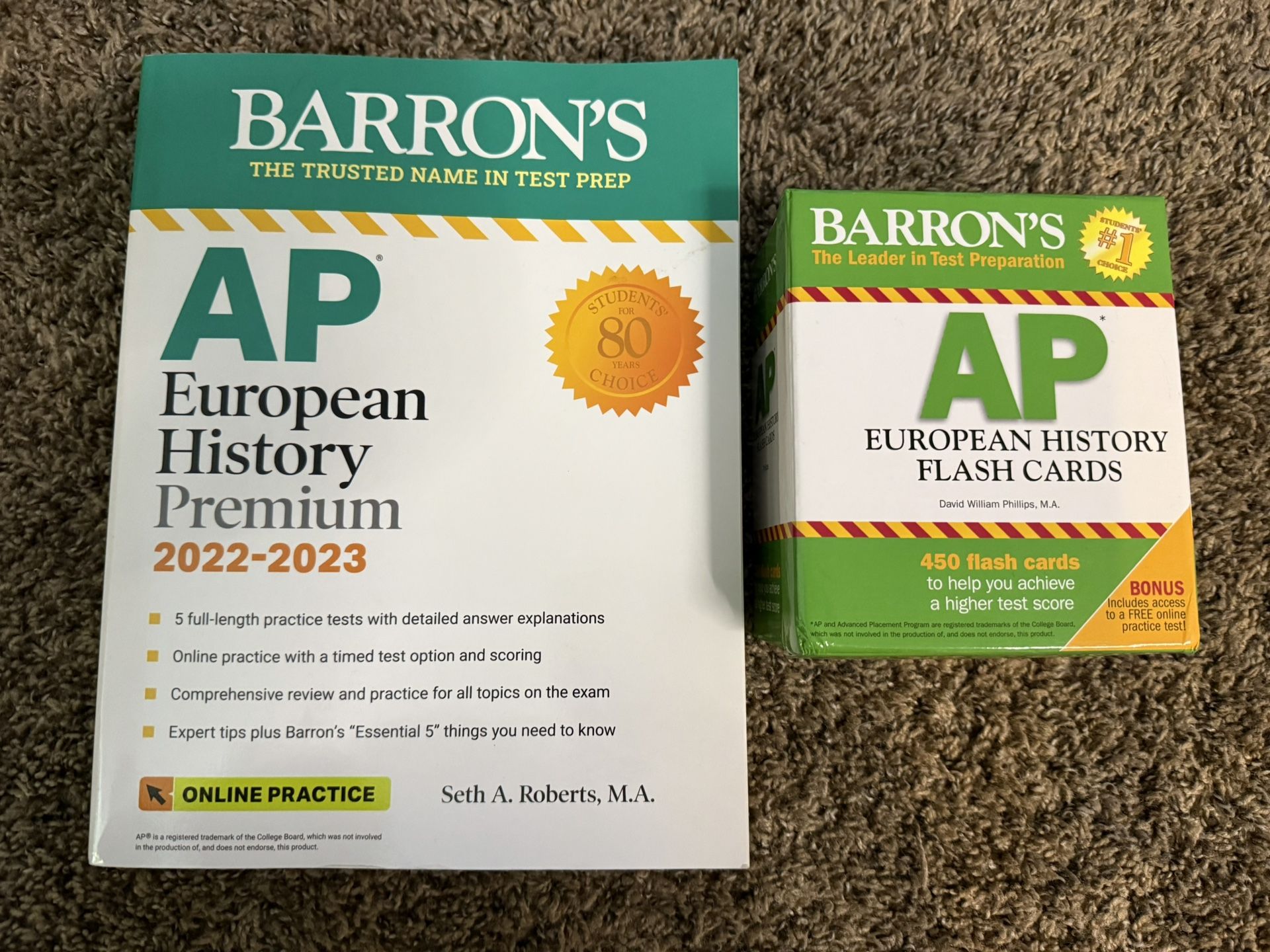 Barron’s AP European History Book and Cards