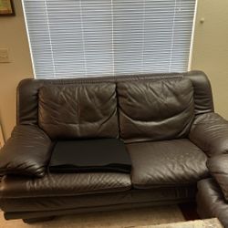 FREE Leather Sofa Set + Marble Coffee Table + Marble Side Table(Pick Up Only)