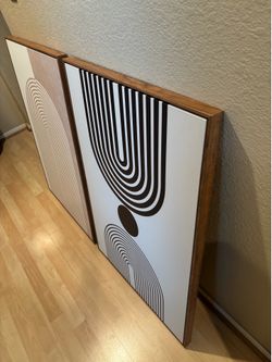 Wall art  with solid wood frames