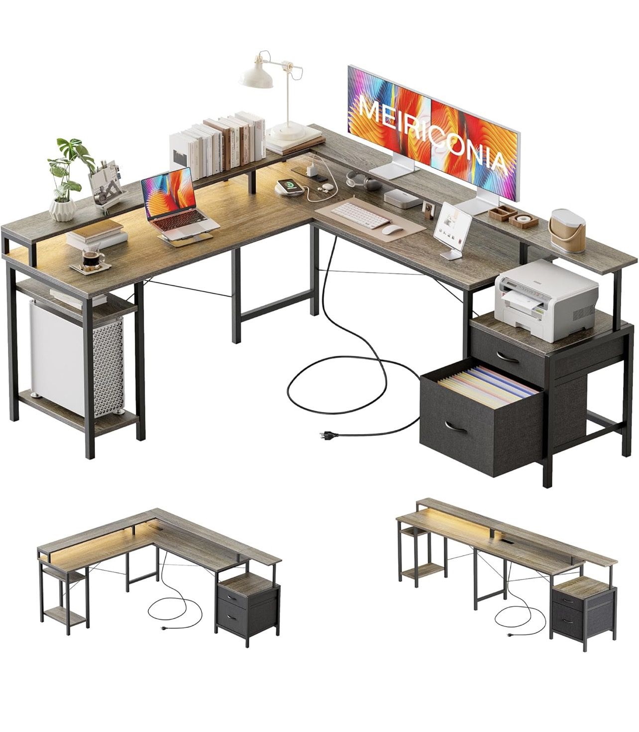 Computer Desk With Led Light