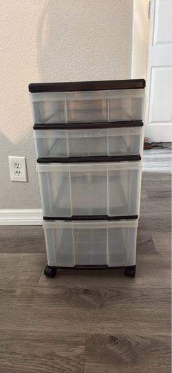 4-Drawer Rolling Plastic Storage Cart