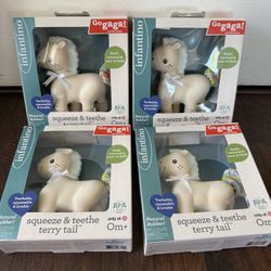 Baby Toys -Infantino Go Gaga! Squeeze & Teethe Terry Tail New