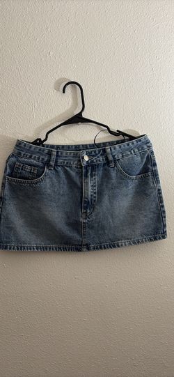 Denim mini skirt